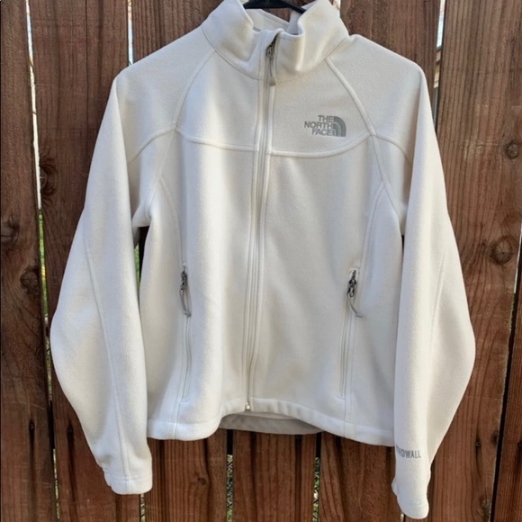 The North Face Sweaters - The North Face Windwall White Jacket Small Women